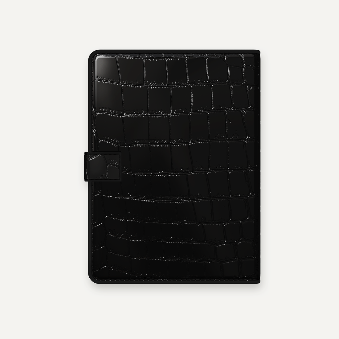 Black Crocodile-Pattern Leather Journal