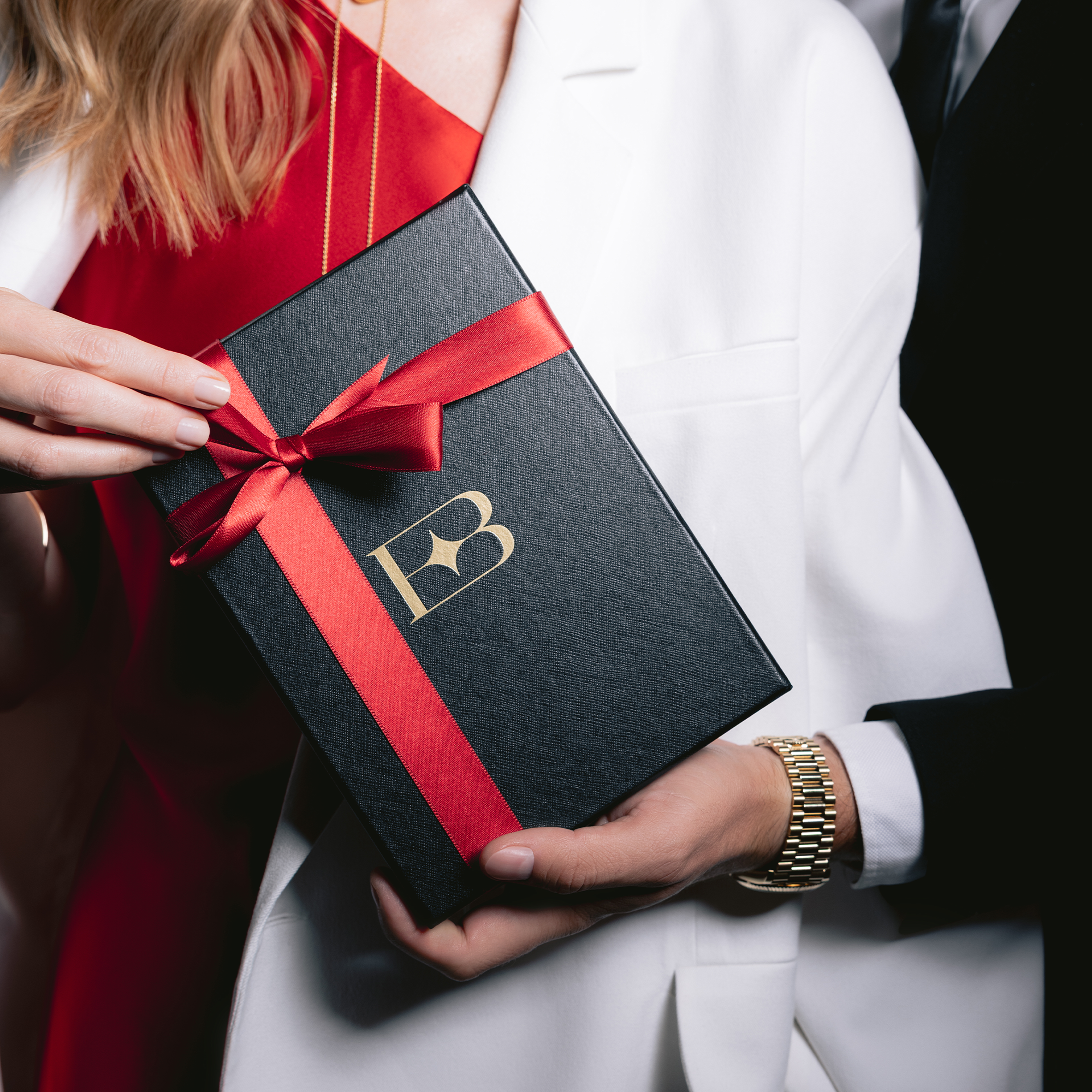 Black Crocodile-Pattern Leather Journal